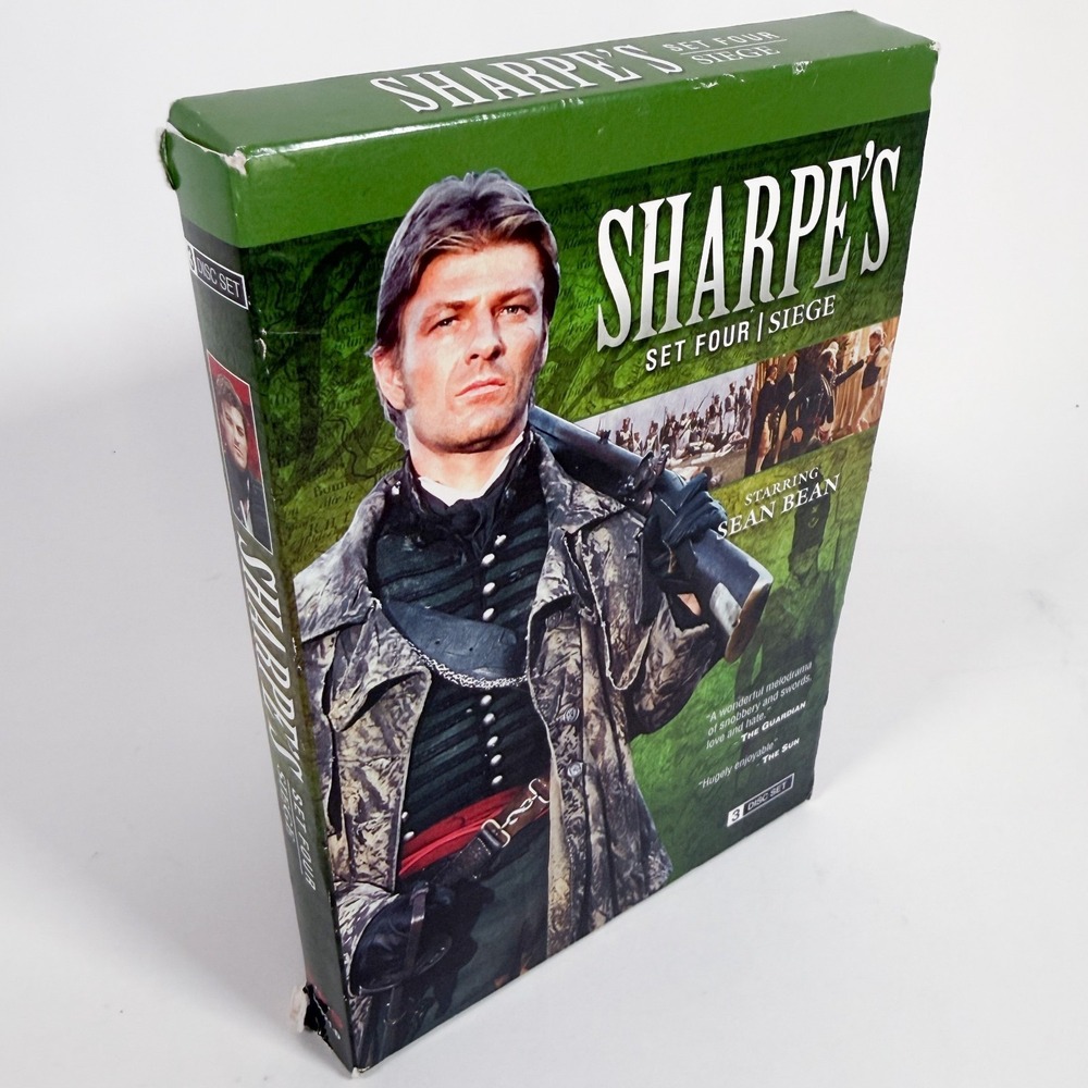 Sharpe Set Four Siege DVD 3 Disc Set Sean Bean Sharpe's Mission Revenge